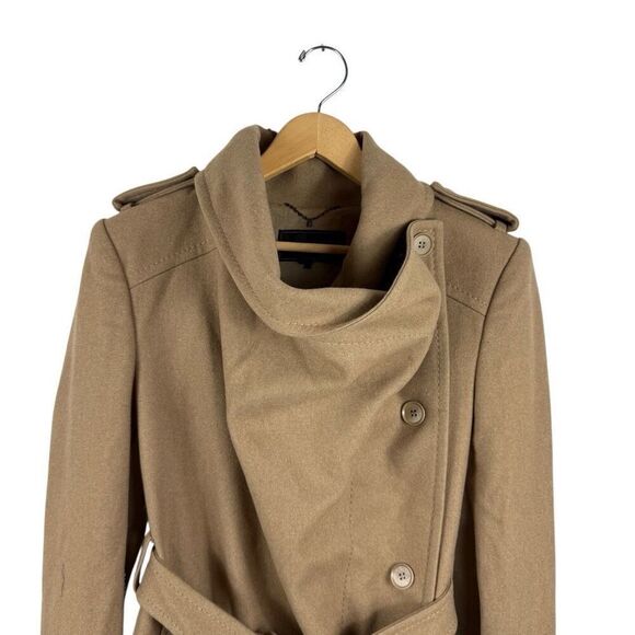 BCBGmaxazria wool khaki pea coat - size M - Picture 5 of 10